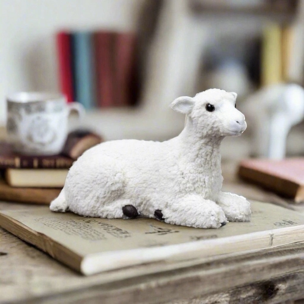 Primitive Ragon House 4.75" Resting Sheep Figurine